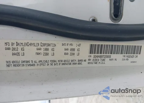 2007 Dodge Caliber Sxt from USA, damaged, VIN 1B3HB48B97D258936